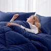Newspin Full Comforter Set Blue - Bed in a Bag Full Size 8 Pieces, All Season Bed Set, Fluffy Comforter Set with Sheets, Sheet Set Quilt Blanket, Pillowcases & Shams & Bed Skirt view 2