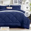 Newspin Full Comforter Set Blue - Bed in a Bag Full Size 8 Pieces, All Season Bed Set, Fluffy Comforter Set with Sheets, Sheet Set Quilt Blanket, Pillowcases & Shams & Bed Skirt view 3