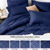 Newspin Full Comforter Set Blue - Bed in a Bag Full Size 8 Pieces, All Season Bed Set, Fluffy Comforter Set with Sheets, Sheet Set Quilt Blanket, Pillowcases & Shams & Bed Skirt view 4