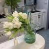 BestAlice Purse Vase for Flowers, Glass Bag Vase with Fish Bowl, Handbag Unique Flower Vase Decorative, Clear Purse Shape Glass Vase with Handles, Cute Vase for Centerpieces Home Office Decor view 1