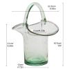 BestAlice Purse Vase for Flowers, Glass Bag Vase with Fish Bowl, Handbag Unique Flower Vase Decorative, Clear Purse Shape Glass Vase with Handles, Cute Vase for Centerpieces Home Office Decor view 2