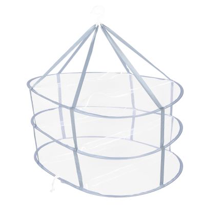 BESPORTBLE Folding Mesh Clothing Rack for Travel Portable Drying Rack for Laundry Multi-Functional Clothes Drying Stand Lightweight and Convenient Design for Indoor and Outdoor Use