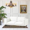 Custom Made Nockeby Loveseat Couch Velvet Replacement Covers Fits IKEA Nockeby 2 Seat Sofa,Nockeby Sofa Cover(202cm/79.53 inches),Only Cover.Don't Fit Nockeby 3 Seat Sofa (Cold White) view 3
