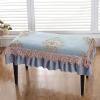 European Thicken Quilted Cotton Velvet Piano Bench Cover Lace Makeup Stool Cover Seat Mat Cover,A,58 * 38cm(22.8 * 15in) view 1