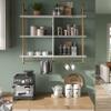 Bestier Kitchen Shelves Wall Mounted Floating Pipe Shelving 3 Tier 41.5" Coffee Bar Shelf with Holder Wall Display Storage Rack Kitchen Organization and Home Decor, White Faux Marble view 3