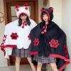 Cute Halloween Wearable Blanket Hoodie Free Size for Adults Devil Bat Hooded Blanket Oversized Soft Sherpa Hoodie Women Throw Cloak Wrap with Demon Wings for Men Child Student,B view 3