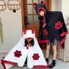 Cute Halloween Wearable Blanket Hoodie Free Size for Adults Devil Bat Hooded Blanket Oversized Soft Sherpa Hoodie Women Throw Cloak Wrap with Demon Wings for Men Child Student,B view 4