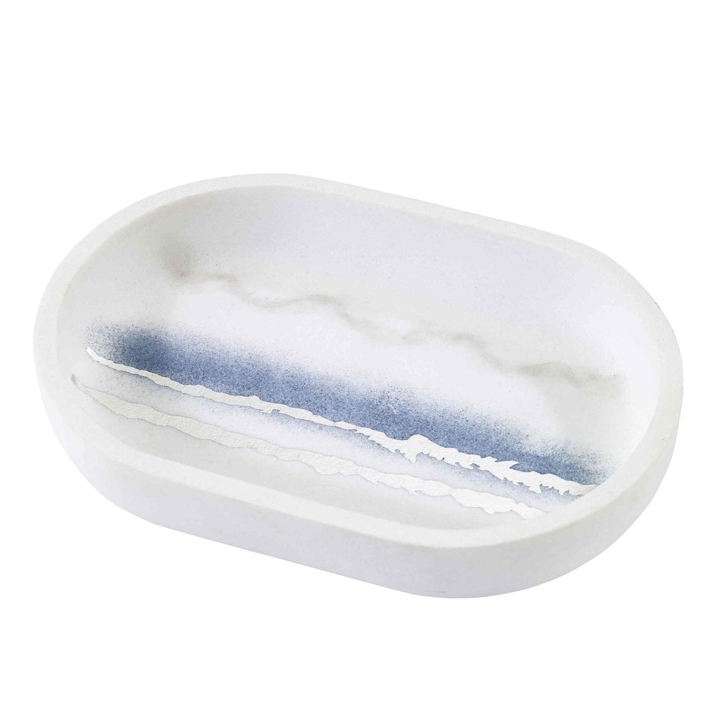 Avanti Linens - Soap Dish, Resin Countertop Accessories, Marble Inspired Bathroom Essentials (Murano Collection)