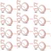 12 Pieces 50th Birthday Glasses, 50th Birthday Party Glasses, Funny Plastic Eyewear 50th Birthday Decorations for Women's Birthday Party Celebration Decor Favors(Rose Gold) view 1