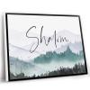 Simple Living Room Decor,Shalom Wall Art Printable Peace Wall Art Christian Art Bible Print Biblical Verses Scripture Baptism Gift Calligraphy Decor Modern Scripture(8"x12"Framed Wall Art) view 1