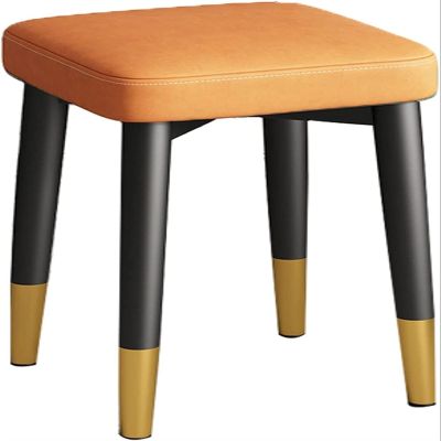TATSEN Synthetic Cloth Modern Mid Century Living Room Side Chairs Metal Chrome Legs High Back Dining Set for Home Kitchen Office Waiting Room (Color : Orange, Size : 1PCS)