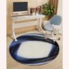 Purple Blue PU Leather Computer Gaming Rolling Chair Mat Wave Like Color Cool Artistic for Carpet Desk Chair Mat Computer Chair Mat Floor Protector for Office Gaming Room Abstract Diameter 47.2 in view 3