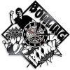 Silent Non-Ticking Wall Clock Bowling Club Wall Decoration Bowling Player Bowling Bow Decoration Vinyl Record Wall Clock Handmade Wall Clock view 1