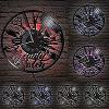 Modern Roman Numerals Wall Clocks Beauty Salon Vinyl Record Wall Clock Hairdresser Hair Salon Beautiful Salon Wall Art Decor Technician view 3