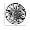 Modern Roman Numerals Wall Clocks Beauty Salon Vinyl Record Wall Clock Hairdresser Hair Salon Beautiful Salon Wall Art Decor Technician view 4