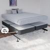 Greaton, 4-Inch Sturdy Wood Box Spring for Mattress Support - Durable and Fully Assembled, Natural Wood Foundation for California King(FOLD), Black view 4