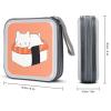 Kawaii Sushi Cat CD Case, 40 Capacity DVD Wallet Holder Portable Case Organizer Storage for Discs view 2