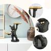 Baojulong Adorable French Bulldog Statue with 2 Trays and Cute Glasses Black Resin Dog Sculpture Ornament Animal Figurines Home Decor Anniversary Thanksgiving Christmas Birthday Gifts view 4