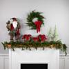 Real Touch Cypress and Pinecone Artificial Christmas Wreath - 24" - Unlit view 2