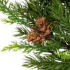 Real Touch Cypress and Pinecone Artificial Christmas Wreath - 24" - Unlit view 4