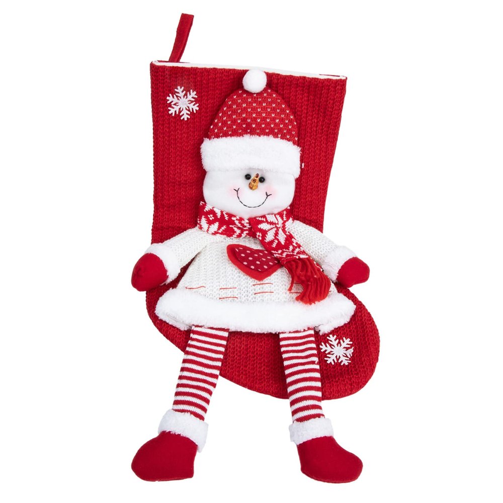BESPORTBLE 1pc Xmas Storage Bag Knitted Snowman Bag for Christmas Tree Decorations Capacity Treat for Boys and Girls Candies and Toys Holiday Decor for Parties and Festivals