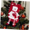 BESPORTBLE 1pc Xmas Storage Bag Knitted Snowman Bag for Christmas Tree Decorations Capacity Treat for Boys and Girls Candies and Toys Holiday Decor for Parties and Festivals view 4