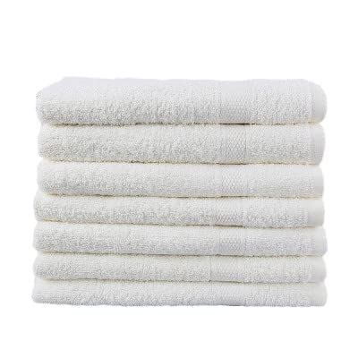 Towel Supercenter 20X40 Bath Towels White Premium Plus 100% Cotton 12Pack, 24Pack Extra Soft Super White Luxury Towels Sizes 24x48, 24x50, 27x54, 22x44, 20x40 (24, 20X40)