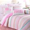 Cozy Line Home Fashions Pink Ruffle Flowers Polka Dot Girl 100% Cotton Reversible Quilt Bedding Set, Coverlet, Bedspread for All Seasons (Queen - 6 Piece) view 1
