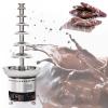 HNCXHX Chocolate Fountains,4/5/6/7 Tiers Electric Chocolate Fountain Stainless Steel Fondue Waterfall Melting Machine for Cooking Commercial Household Wedding Birthday Christmas,7Tier view 1