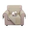 U-NICE HOME Recliner Chair Covers Reversible Chair Cover Pet Covers for Dogs with Elastic Straps Water Resistant Diamond Quilted (23''Armchair, Sand/Beige) view 1