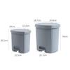 DYPASA Garbage Can Plastic Trash Can Household Thickening Pedal Trash Can Kitchen Bathroom Supplies Wastepaper Basket (Color : Beige, Size : Medium) view 2