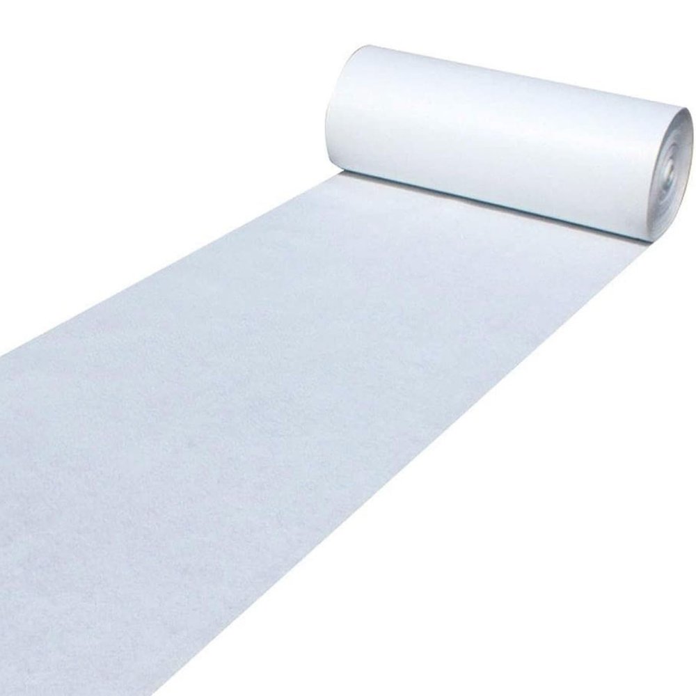 10m 20m Wedding Aisle Runner 2mm Thickness White Walkway Carpet Rug Non-Slip Runway Carpet Roll Thickening Runners for Wedding Church Decoration Polyester (Size : 1x15m)