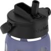 Lifefactory 22-Ounce Glass Water Bottle with Pivot Straw Cap and Protective Silicone Sleeve, Dusty Purple view 3