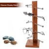 Alipis Sturdy Wooden Glasses Organizer Stand 4-tier Display Rack Eyeglass Holder for Home Shop view 2