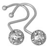 Gracelife 12Pcs Hollow Ball Shower Curtain Hooks Luxury Quality Rustproof Stainless Steel Shower Curtain Rings Hooks for Bathroom Rod (Nickel) view 1