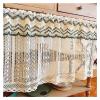 Short Sheer Tier Curtains, Farmhouse Curtain Valance for Kitchen Cafe, Rustic Crochet Floral Hollow Window Treatment Valance Cotton Lace Half Curtain Bedroom , 1 Panel (WxH) ( Size : W160xH60cm(62.9x2 view 1
