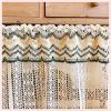 Short Sheer Tier Curtains, Farmhouse Curtain Valance for Kitchen Cafe, Rustic Crochet Floral Hollow Window Treatment Valance Cotton Lace Half Curtain Bedroom , 1 Panel (WxH) ( Size : W160xH60cm(62.9x2 view 2