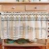 Short Sheer Tier Curtains, Farmhouse Curtain Valance for Kitchen Cafe, Rustic Crochet Floral Hollow Window Treatment Valance Cotton Lace Half Curtain Bedroom , 1 Panel (WxH) ( Size : W160xH60cm(62.9x2 view 3