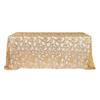 CVL Sequin Gold Vine Tablecloth Rectangle Table Overlay 90"X132" for Wedding, Party, Baby or Bridal Shower, Holiday, Birthday Decoration view 1