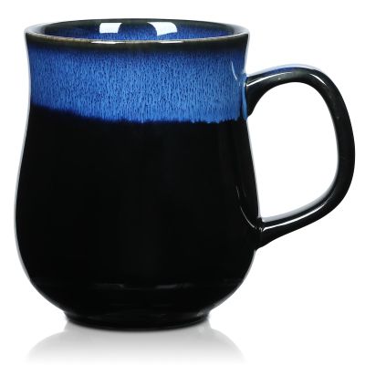 28 Oz Extra Large Ceramic Coffee Mug with Big Handle, Handmade Glazed Oversized Tea Cup for Office and Home, Microwave and Dishwasher Safe, Jumbo Coffee Mugs for Hot and Cold Drinking (Starry Blue)