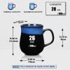 28 Oz Extra Large Ceramic Coffee Mug with Big Handle, Handmade Glazed Oversized Tea Cup for Office and Home, Microwave and Dishwasher Safe, Jumbo Coffee Mugs for Hot and Cold Drinking (Starry Blue) view 2
