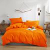 Texonic 1000 Thread Count Orange 5 PC Twin Duvet Cover Set (1 PC Duvet Cover + 4 Pillow Shams) Zipper Closure 100% Egyptian Cotton Farmhouse Bedding Comforter Cover Set view 1