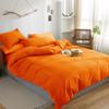 Texonic 1000 Thread Count Orange 5 PC Twin Duvet Cover Set (1 PC Duvet Cover + 4 Pillow Shams) Zipper Closure 100% Egyptian Cotton Farmhouse Bedding Comforter Cover Set view 2