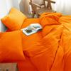 Texonic 1000 Thread Count Orange 5 PC Twin Duvet Cover Set (1 PC Duvet Cover + 4 Pillow Shams) Zipper Closure 100% Egyptian Cotton Farmhouse Bedding Comforter Cover Set view 3