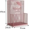JSFSIM Umbrella Stands,Umbrella Stand Large-Capacity Household Business,Waterproof and Rust-Proof Belt Independent Drip Tray,Hollowout Umbrella Bucket,B,35X24X46Cm (Color : A, Size : 51X24X49Cm) view 4