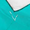 1000 Thread Count Turquoise Blue 5 PC Full Duvet Cover Set (1 PC Duvet Cover + 4 Pillow Shams) Zipper Closure 100% Egyptian Cotton Farmhouse Bedding Comforter Cover Set view 4