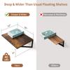 Axeman Deep Floating Shelves for Wall, 16W x 12D Rustic Wood Wall Shelves Set of 2, 12 Inch Deep Large Floating Shelves for Decor & Storage, Hanging Shelves for Farmhouse Kitchen Bathroom Bedroom view 3
