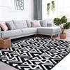 Ompaa Ultra Soft Geometric Bedroom Rugs Memory Foam Carpet, Black 4 x 6 Feet, Cozy Area Rugs for Living Room Couch Dorm Bedside Kids Girls Teens Room Nursery Decor Floor Mat view 1