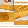 ZZYK Large Triangular Headboard Cushion Wedge Reading Bed Rest Pillow Triangle Headboard Backrest Fleece Positioning Support Bolster for Dorm Room Daybed,Yellow,59"/150cm(Queen) view 2
