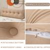 ZZYK Large Triangular Headboard Cushion Wedge Reading Bed Rest Pillow Triangle Headboard Backrest Fleece Positioning Support Bolster for Dorm Room Daybed,Coffee,59"/150cm(Queen) view 2